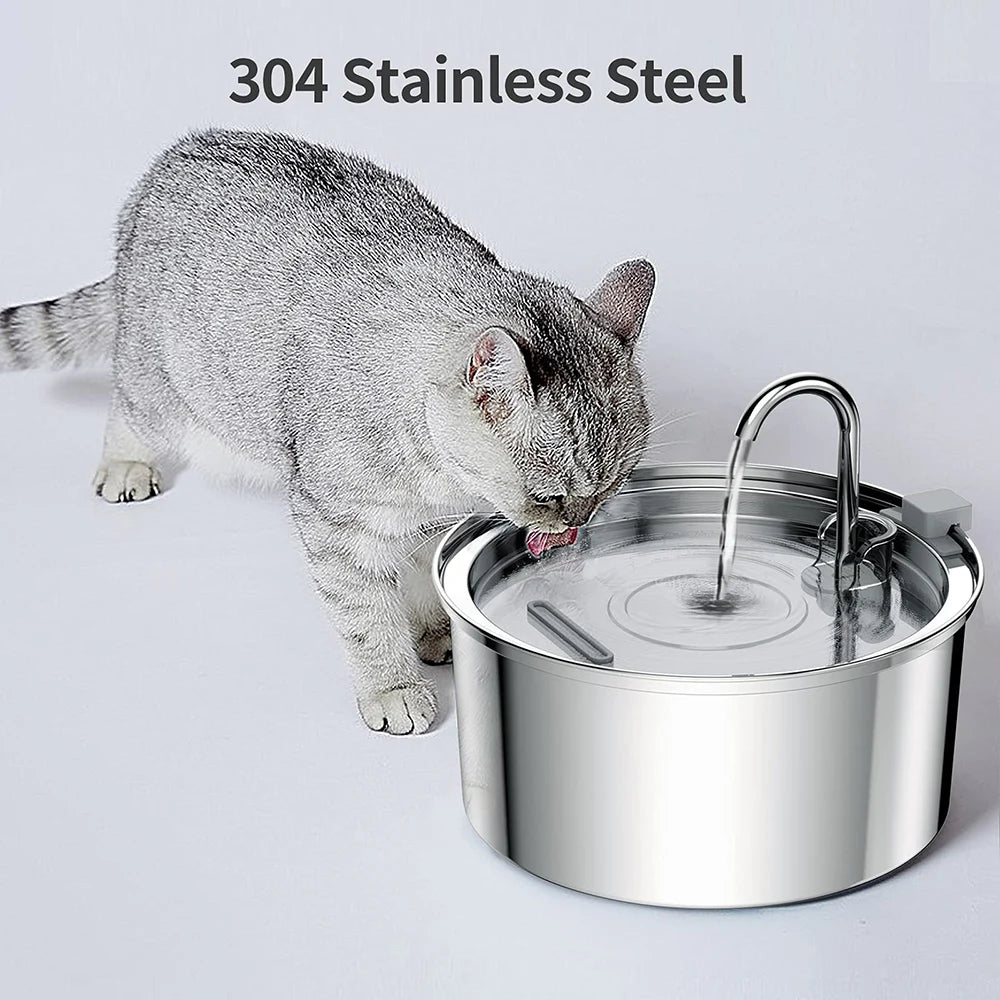 HydroPet Steel - Stainless Steel Pet Water Fountain