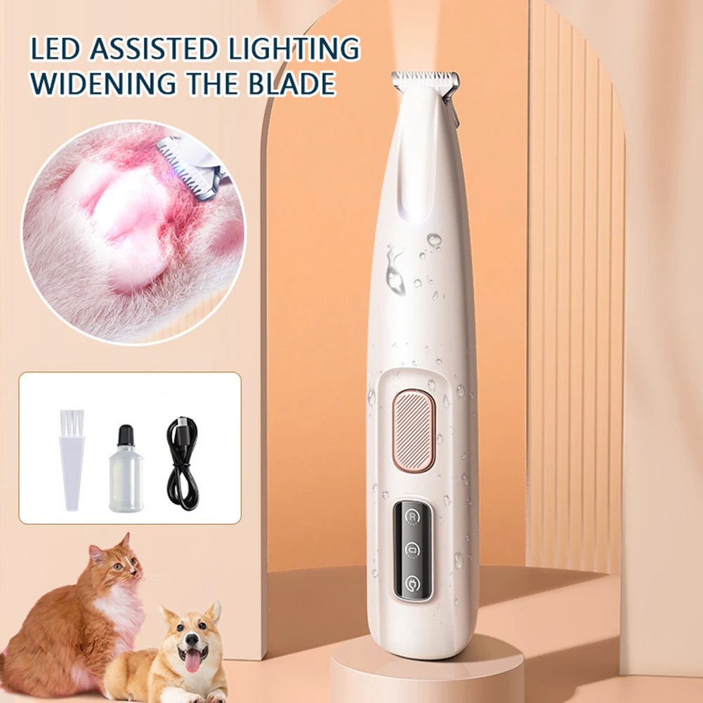 PawGroom – Rechargeable Pet Paw Trimmer with LED Light