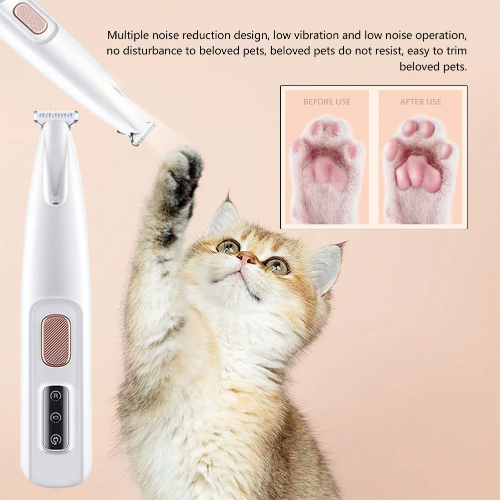 PawGroom – Rechargeable Pet Paw Trimmer with LED Light