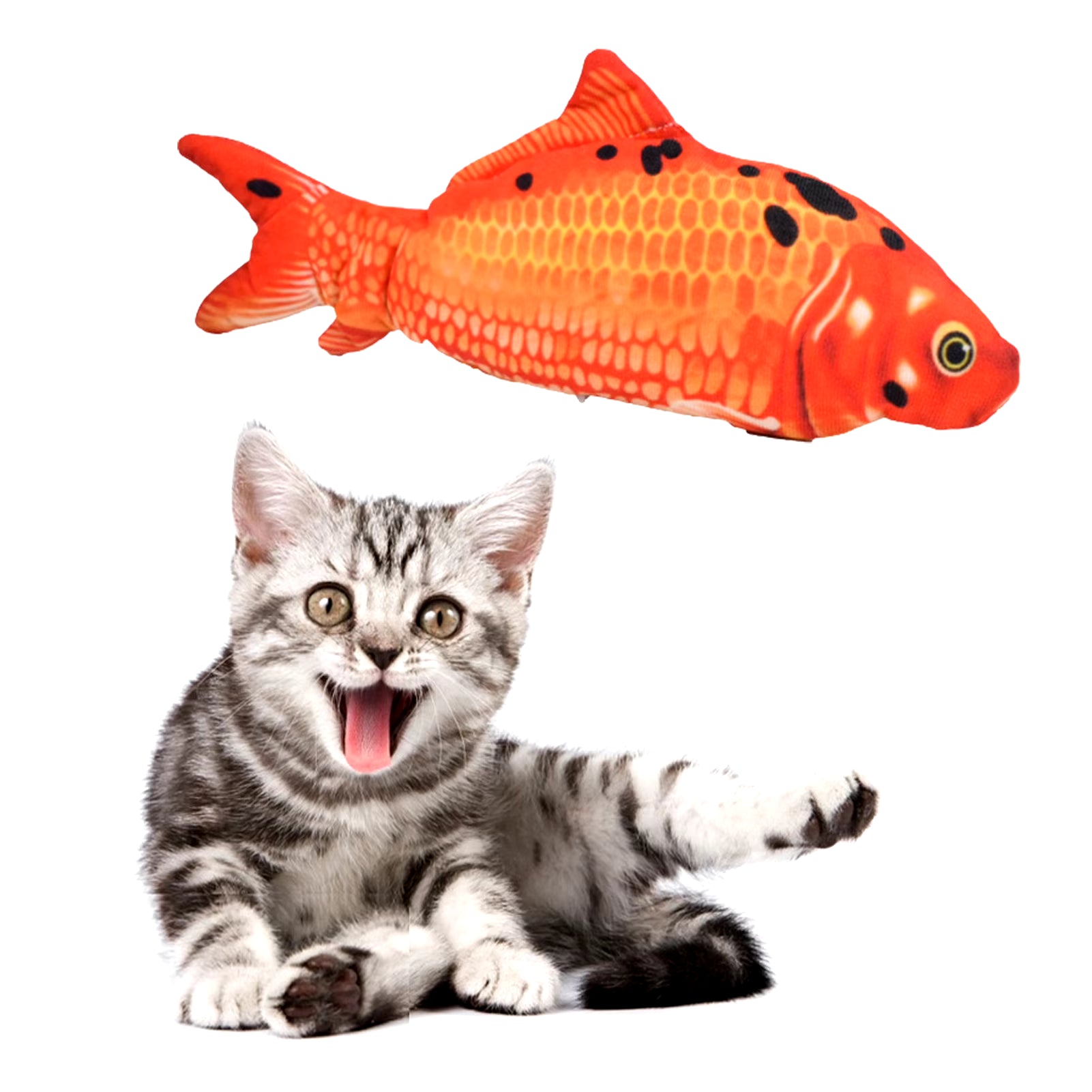 WiggleFish - Cat Toy USB Charger Interactive  Floppy Fish 