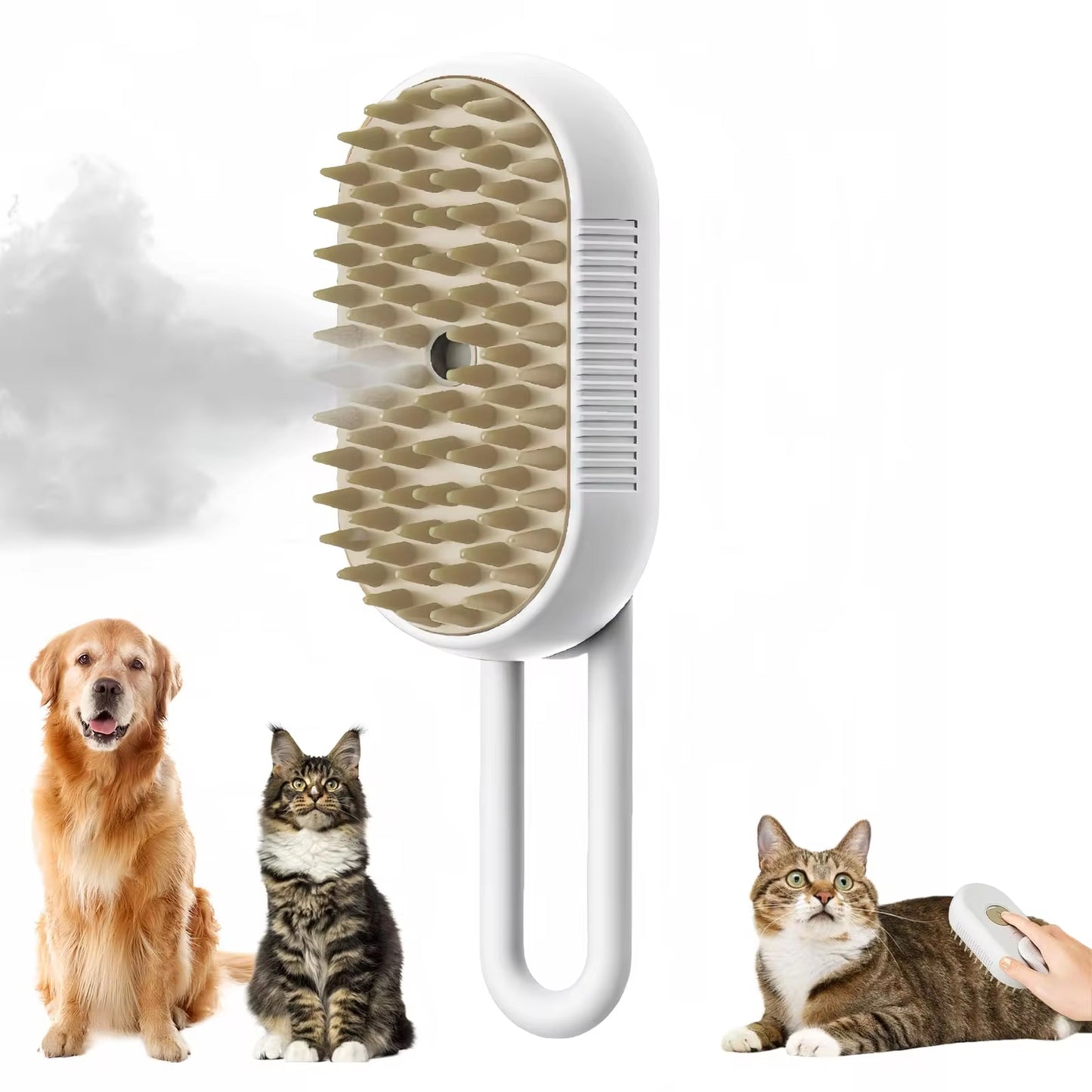 PawSteam - 3 in1 Hair Removal Steam Brush Comb