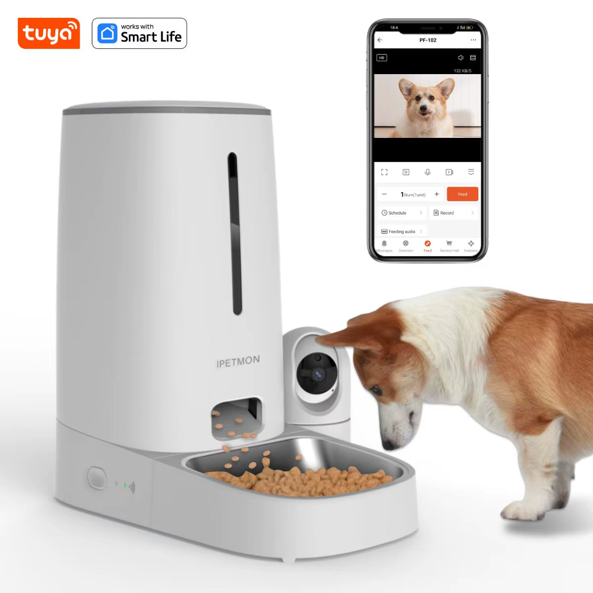 SmartPet Feeder - Wi-Fi Enabled 4L Automatic Pet Feeder 