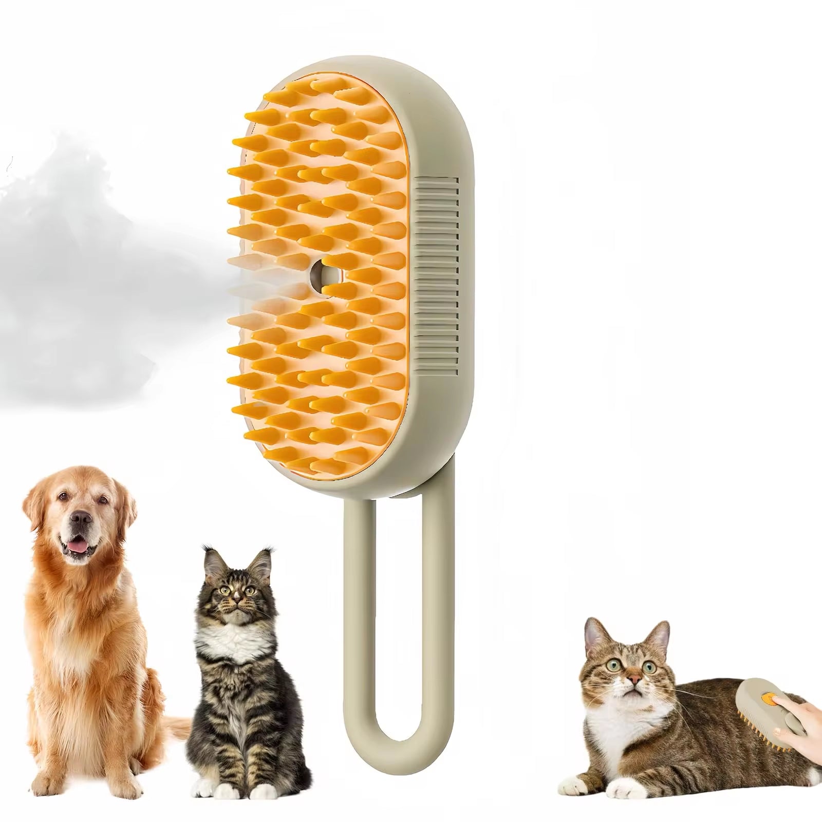 PawSteam - 3 in1 Hair Removal Steam Brush Comb