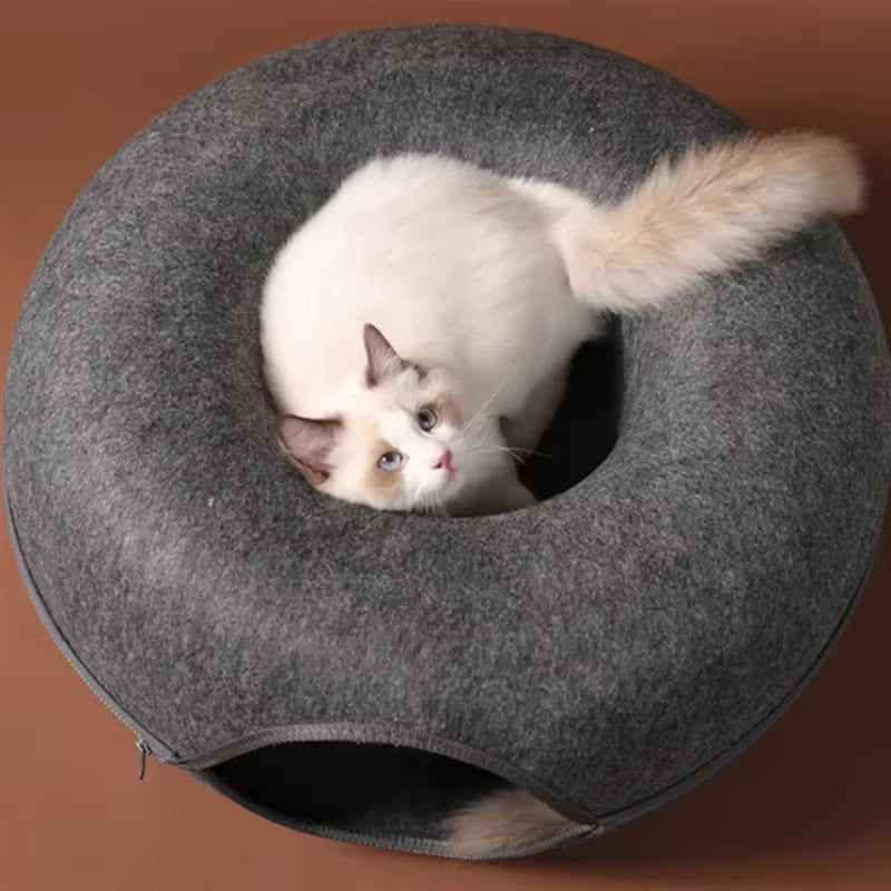 DonutPaw - Donut Bed for Cats adn Small Dogs with Breather Hole 